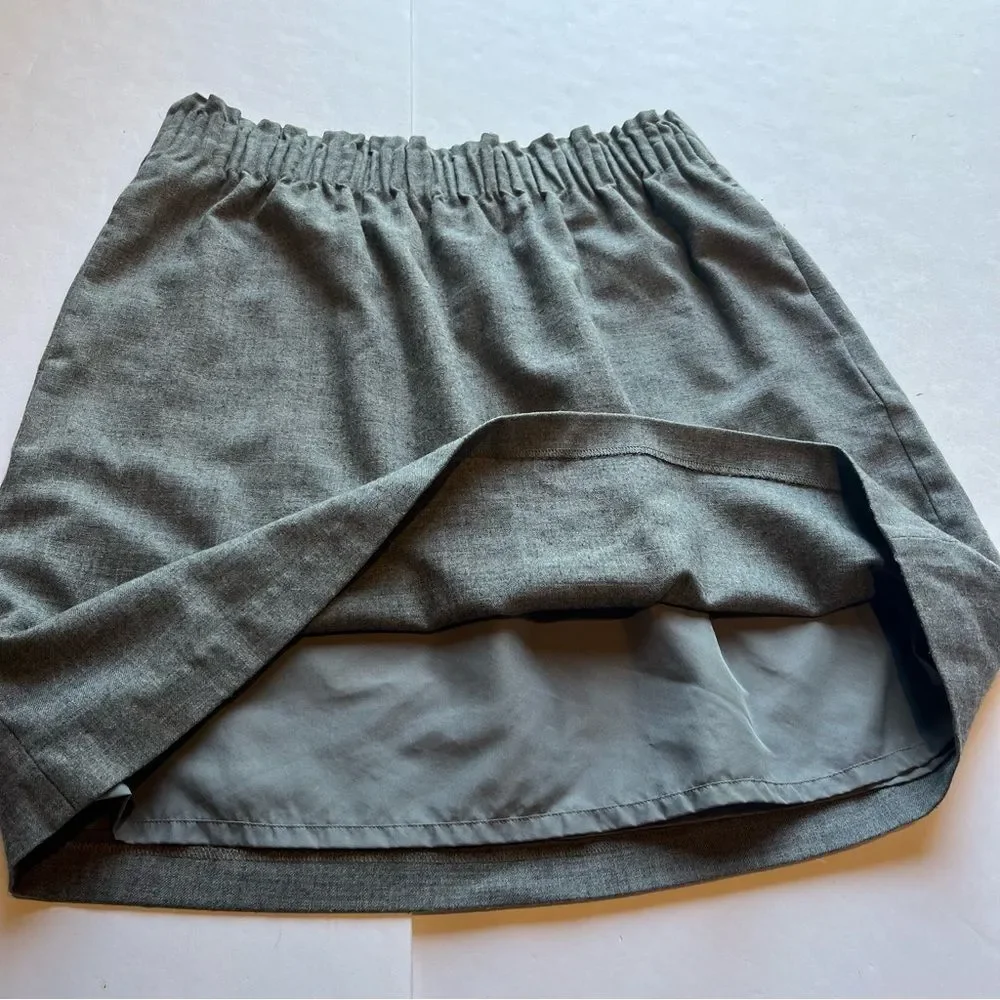 J. Crew Classic Gray Women's Skirt Midi Size 8 Elastic Waist